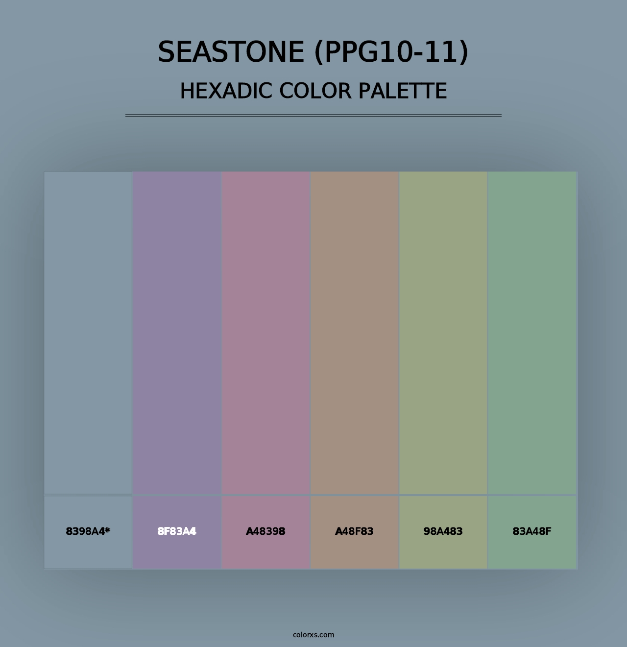 Seastone (PPG10-11) - Hexadic Color Palette