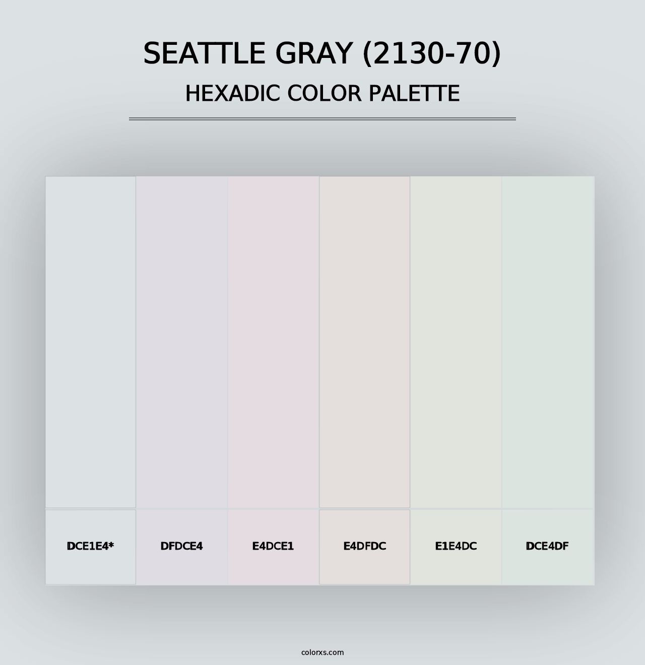 Seattle Gray (2130-70) - Hexadic Color Palette