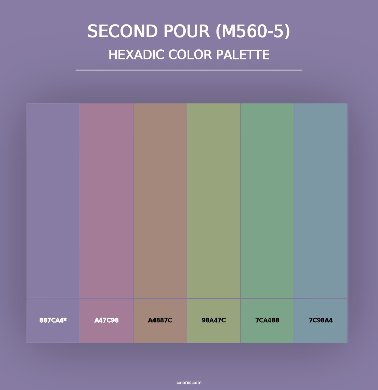 Second Pour (M560-5) - Hexadic Color Palette