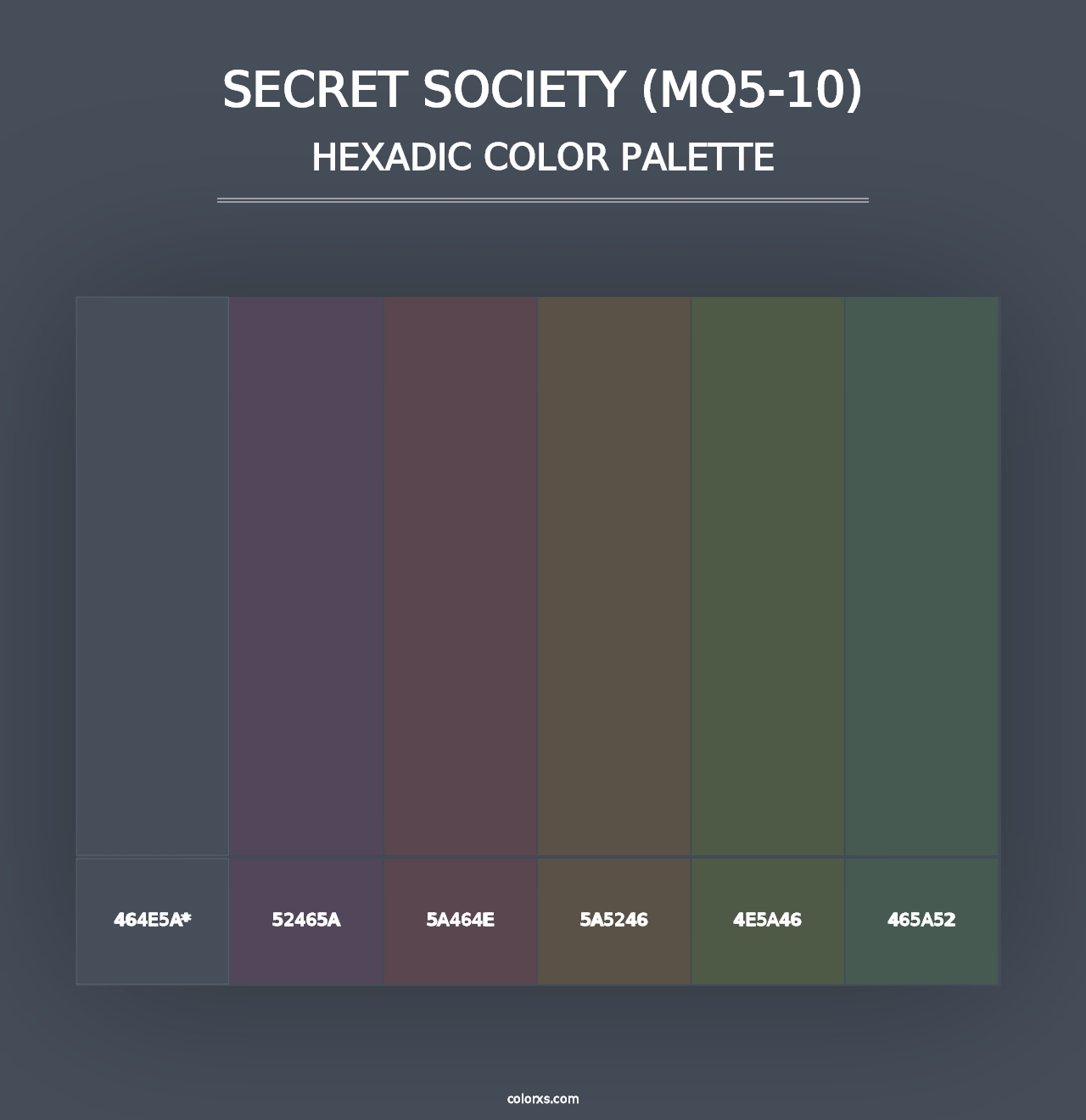 Secret Society (MQ5-10) - Hexadic Color Palette