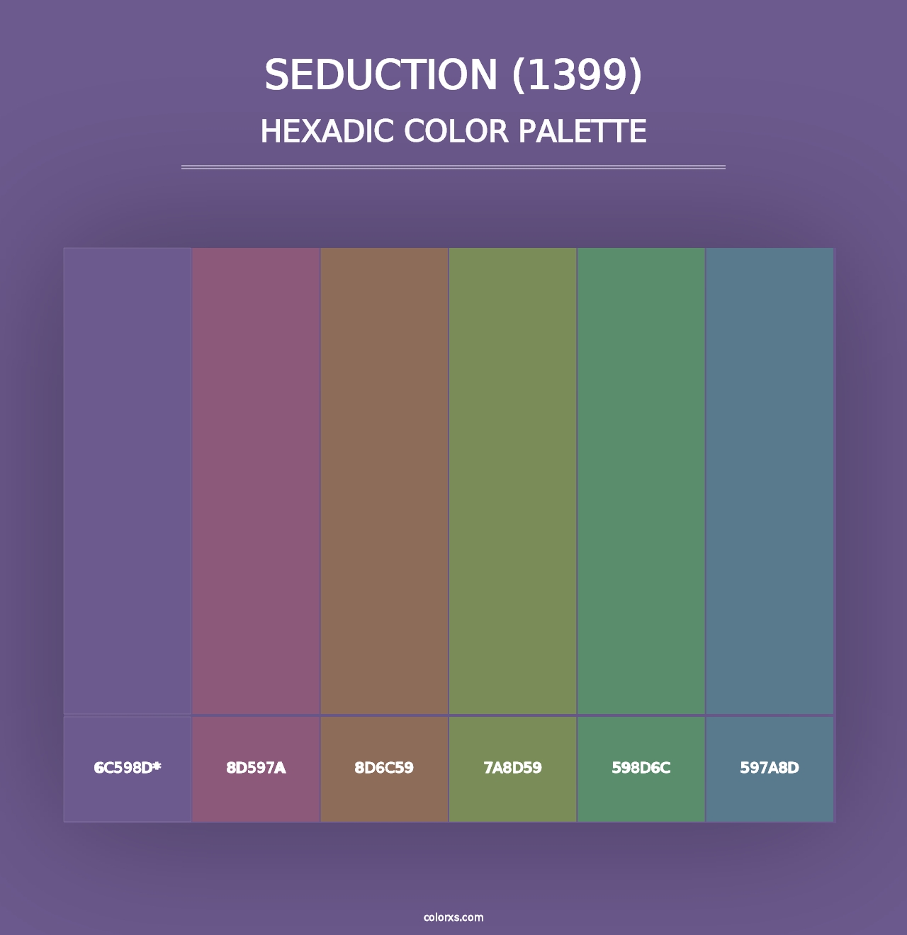 Seduction (1399) - Hexadic Color Palette