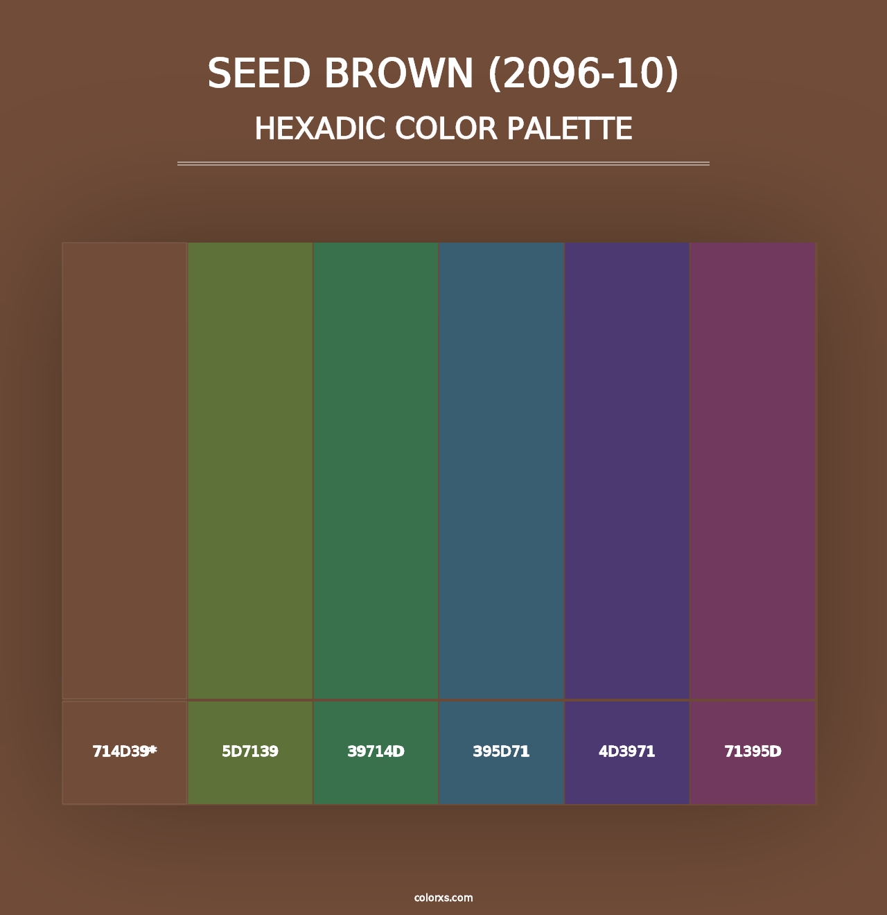 Seed Brown (2096-10) - Hexadic Color Palette