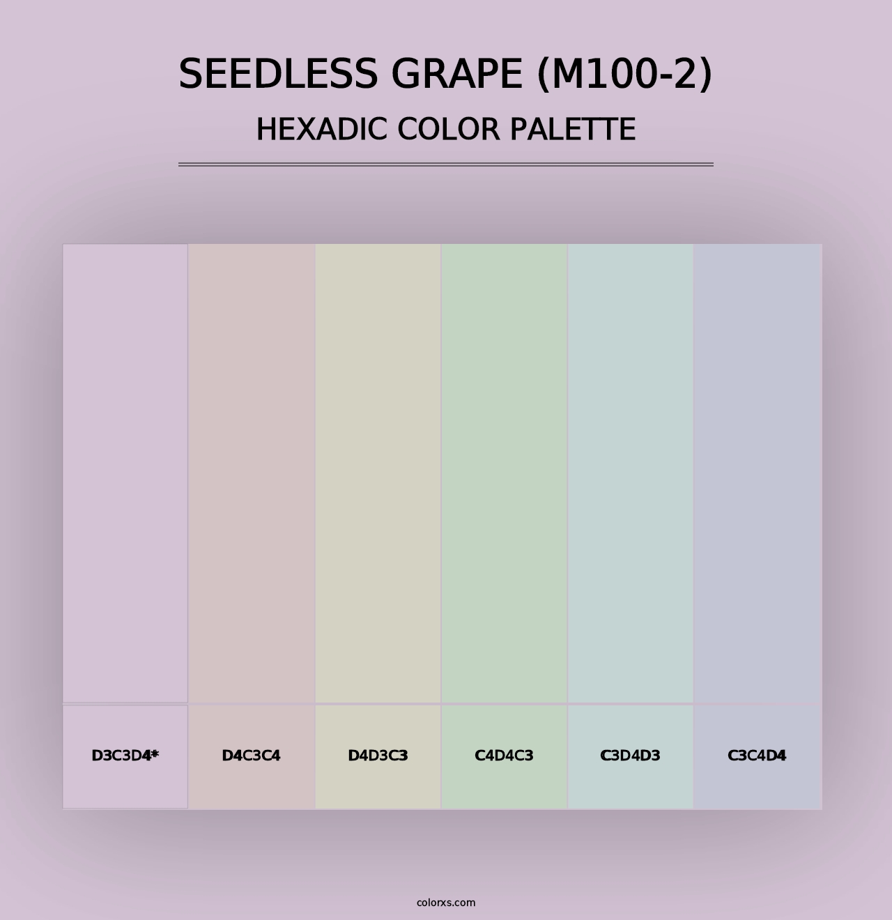 Seedless Grape (M100-2) - Hexadic Color Palette