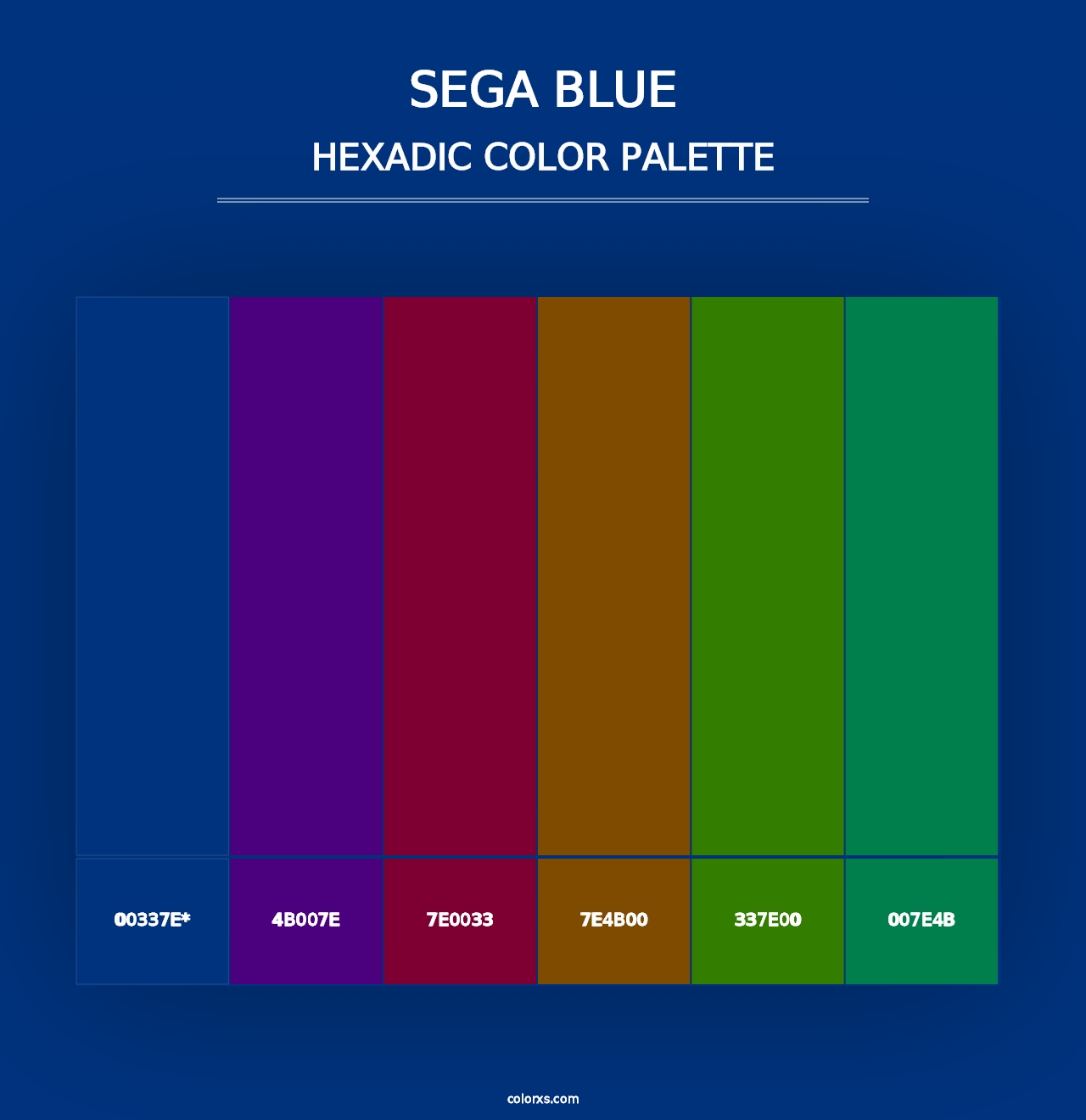 Sega Blue - Hexadic Color Palette