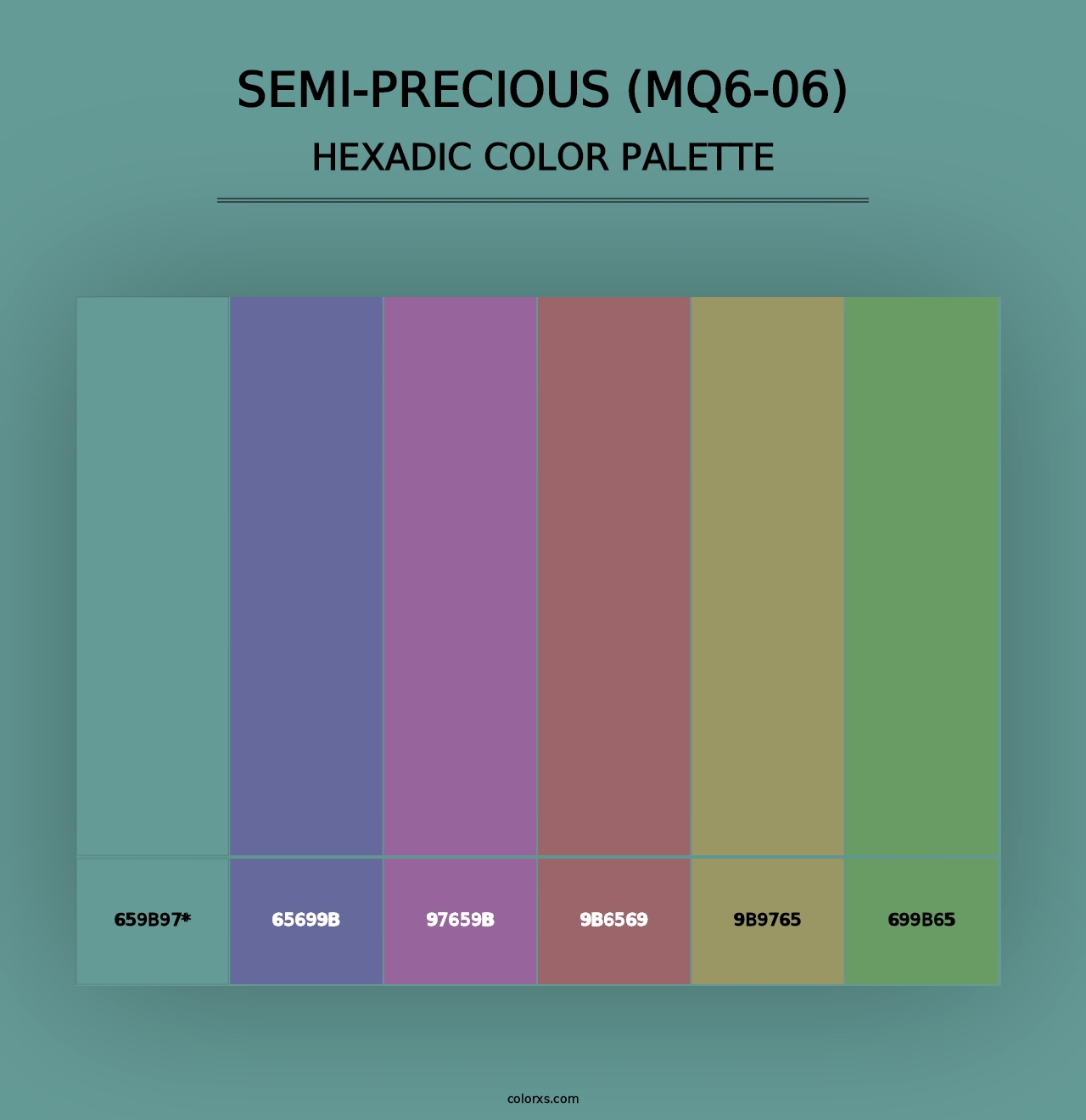 Semi-Precious (MQ6-06) - Hexadic Color Palette