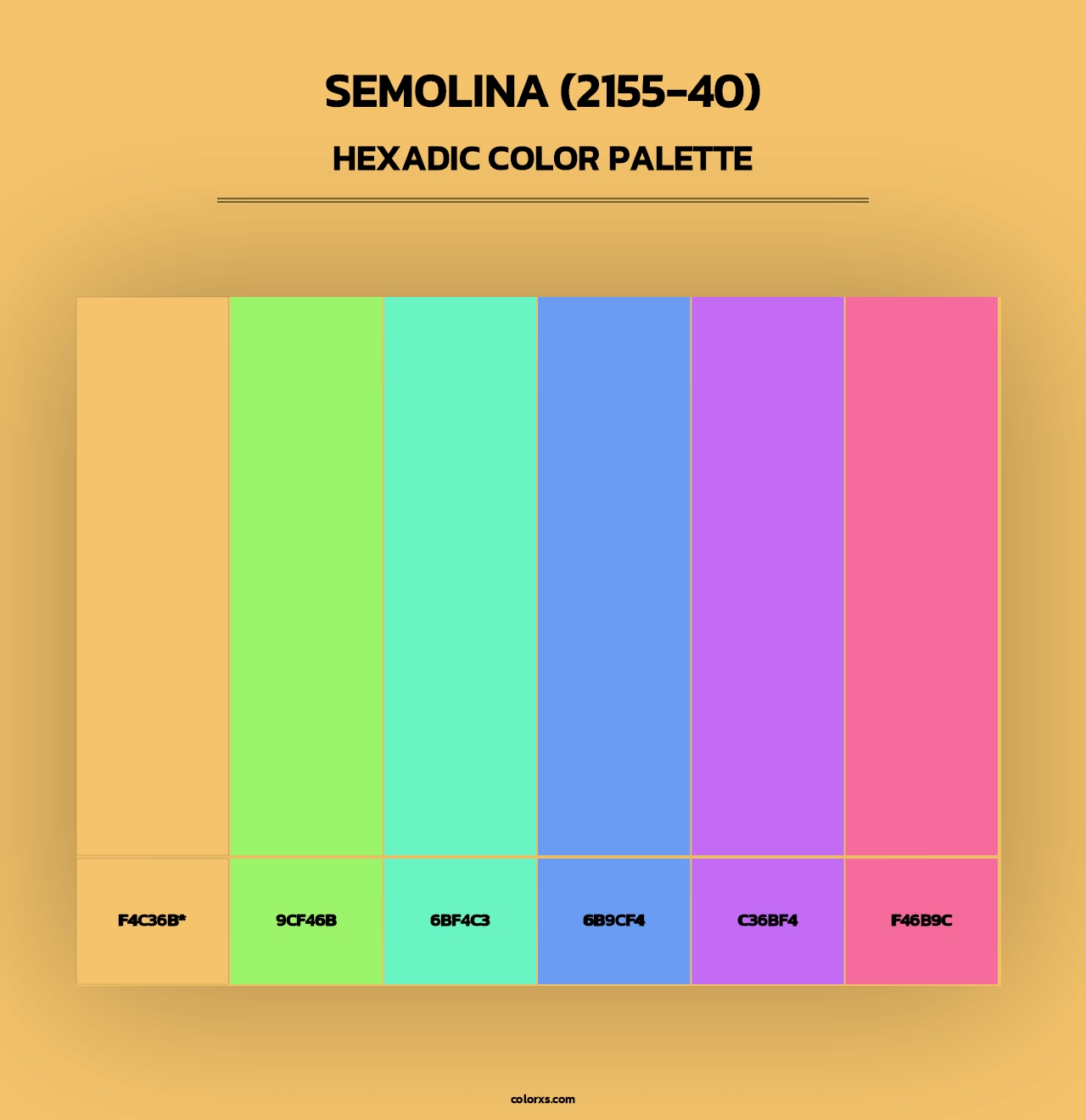 Semolina (2155-40) - Hexadic Color Palette