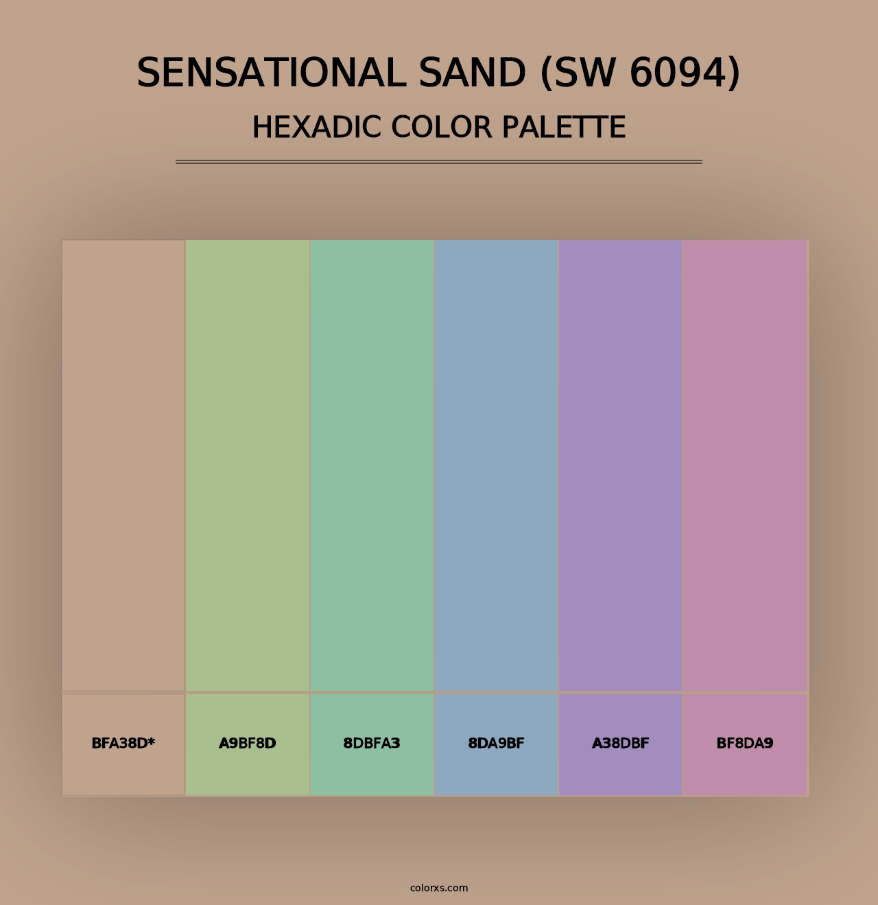 Sensational Sand (SW 6094) - Hexadic Color Palette