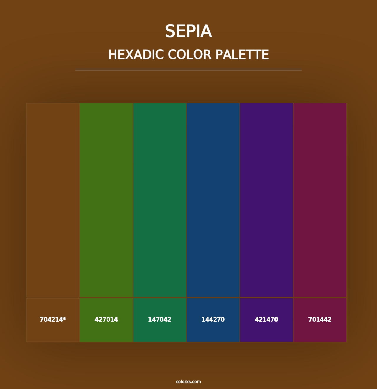 Sepia - Hexadic Color Palette