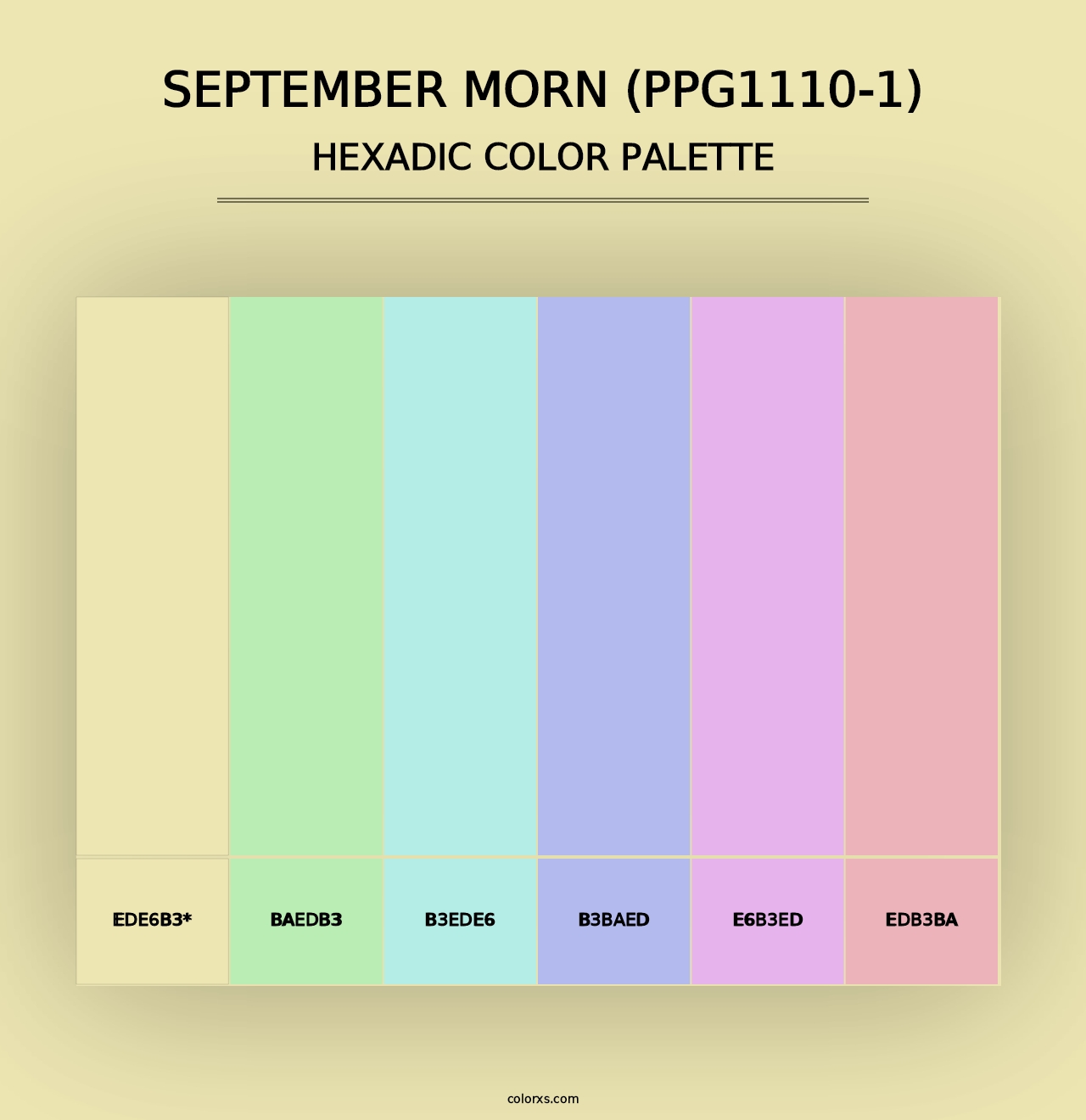 September Morn (PPG1110-1) - Hexadic Color Palette