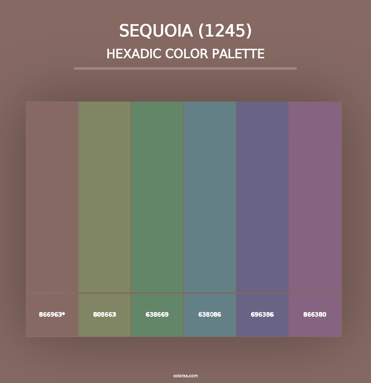 Sequoia (1245) - Hexadic Color Palette