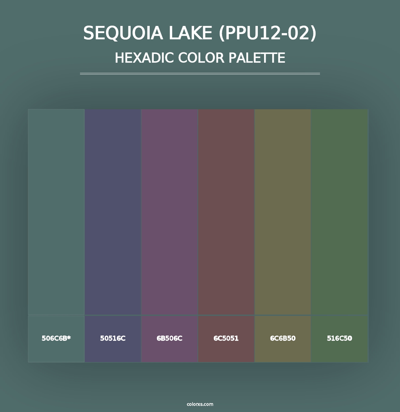 Sequoia Lake (PPU12-02) - Hexadic Color Palette