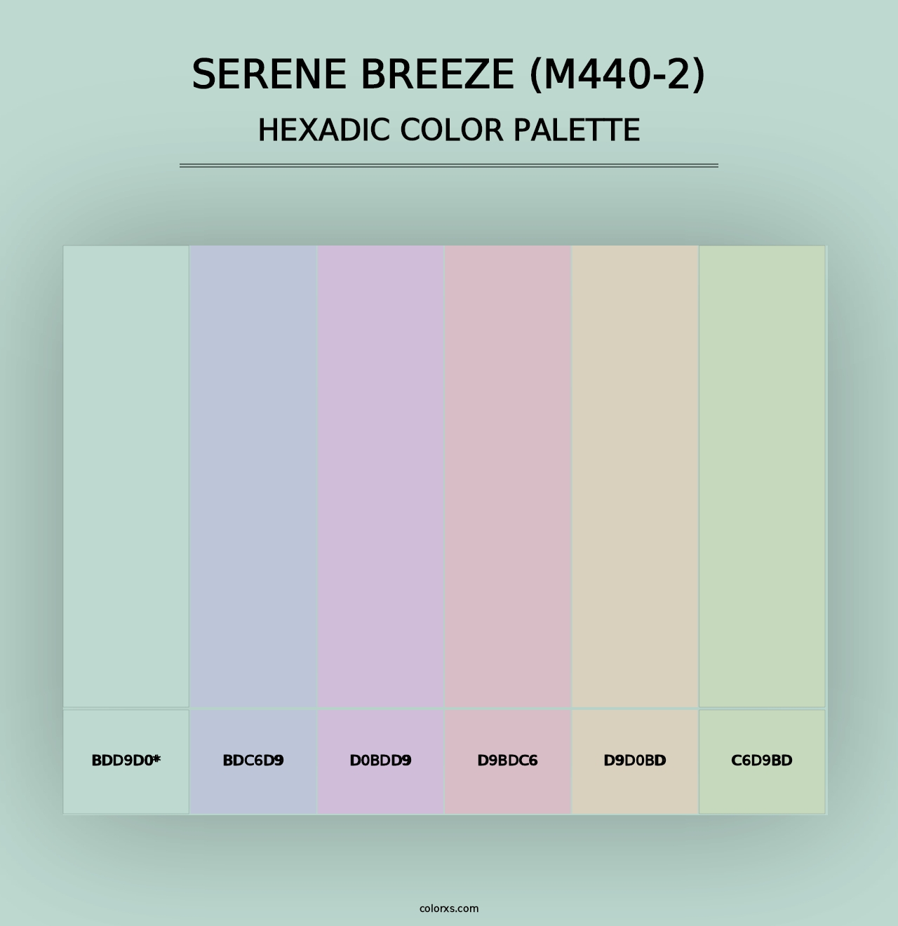 Serene Breeze (M440-2) - Hexadic Color Palette