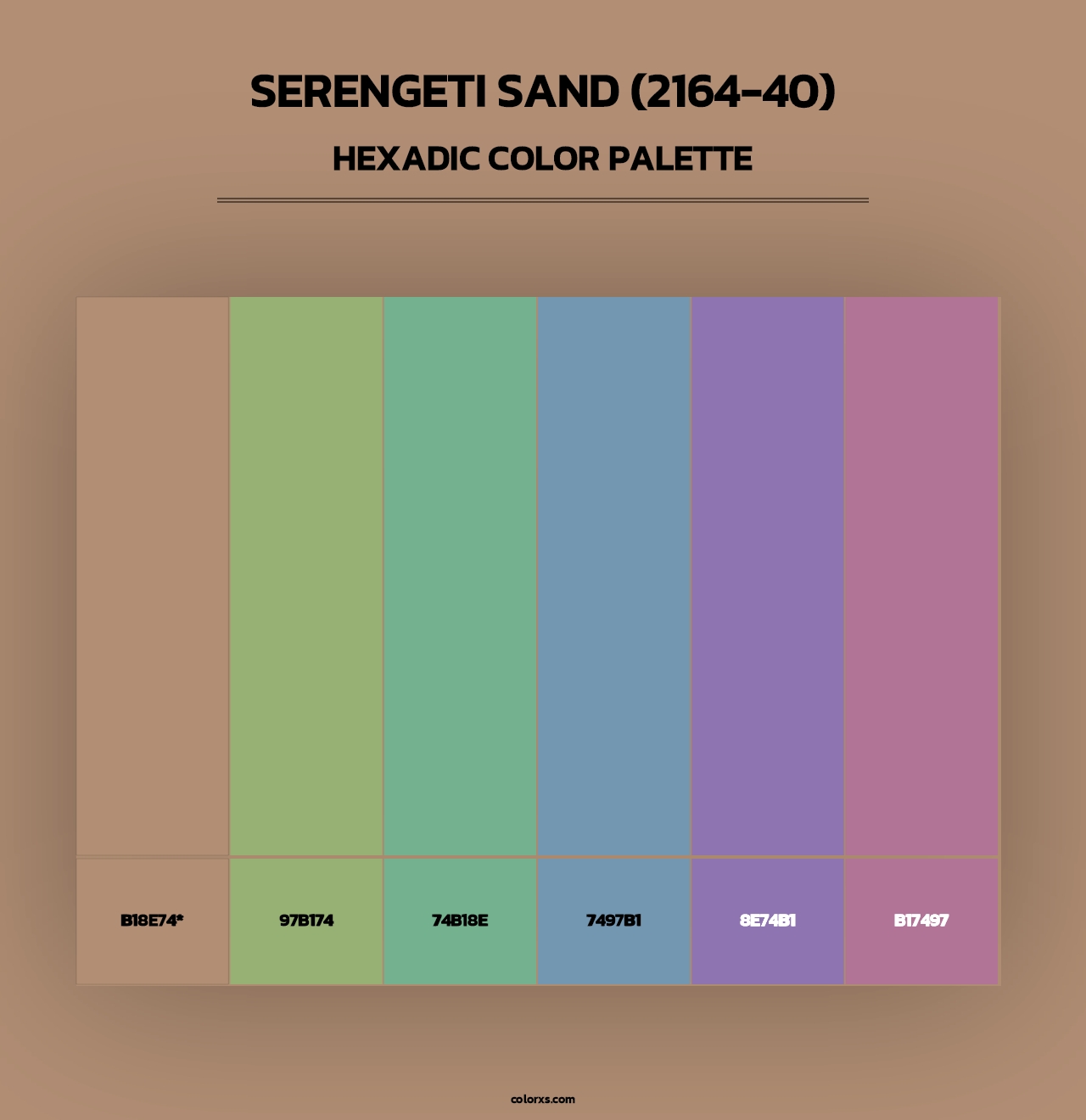 Serengeti Sand (2164-40) - Hexadic Color Palette