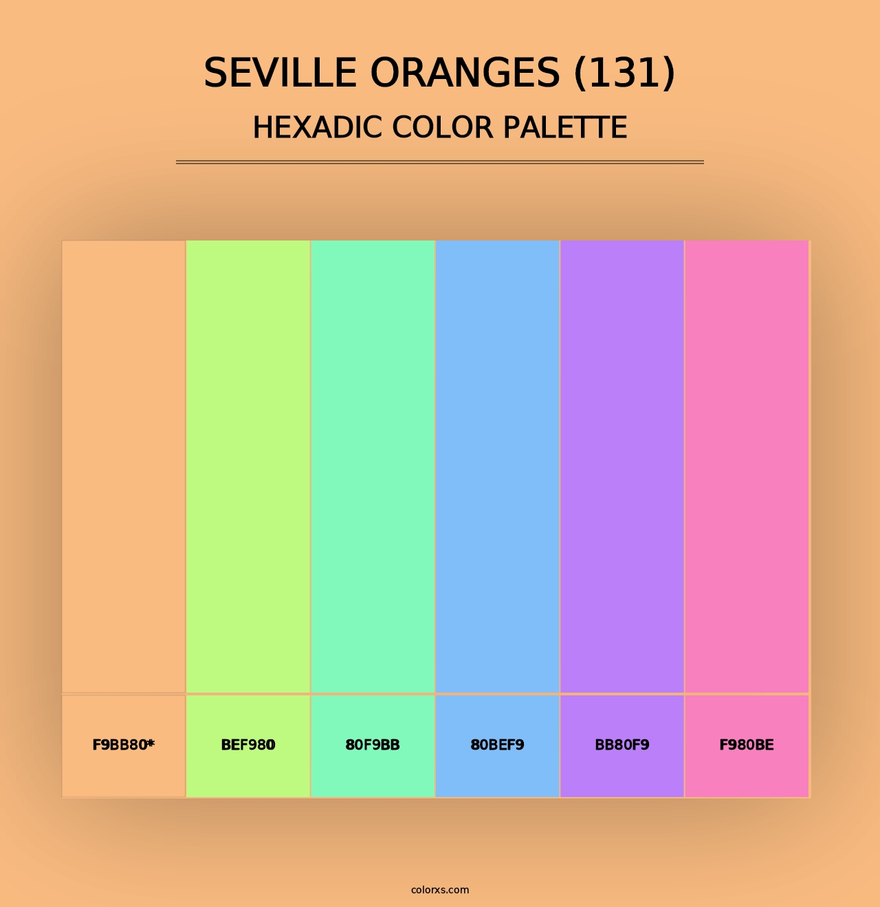 Seville Oranges (131) - Hexadic Color Palette