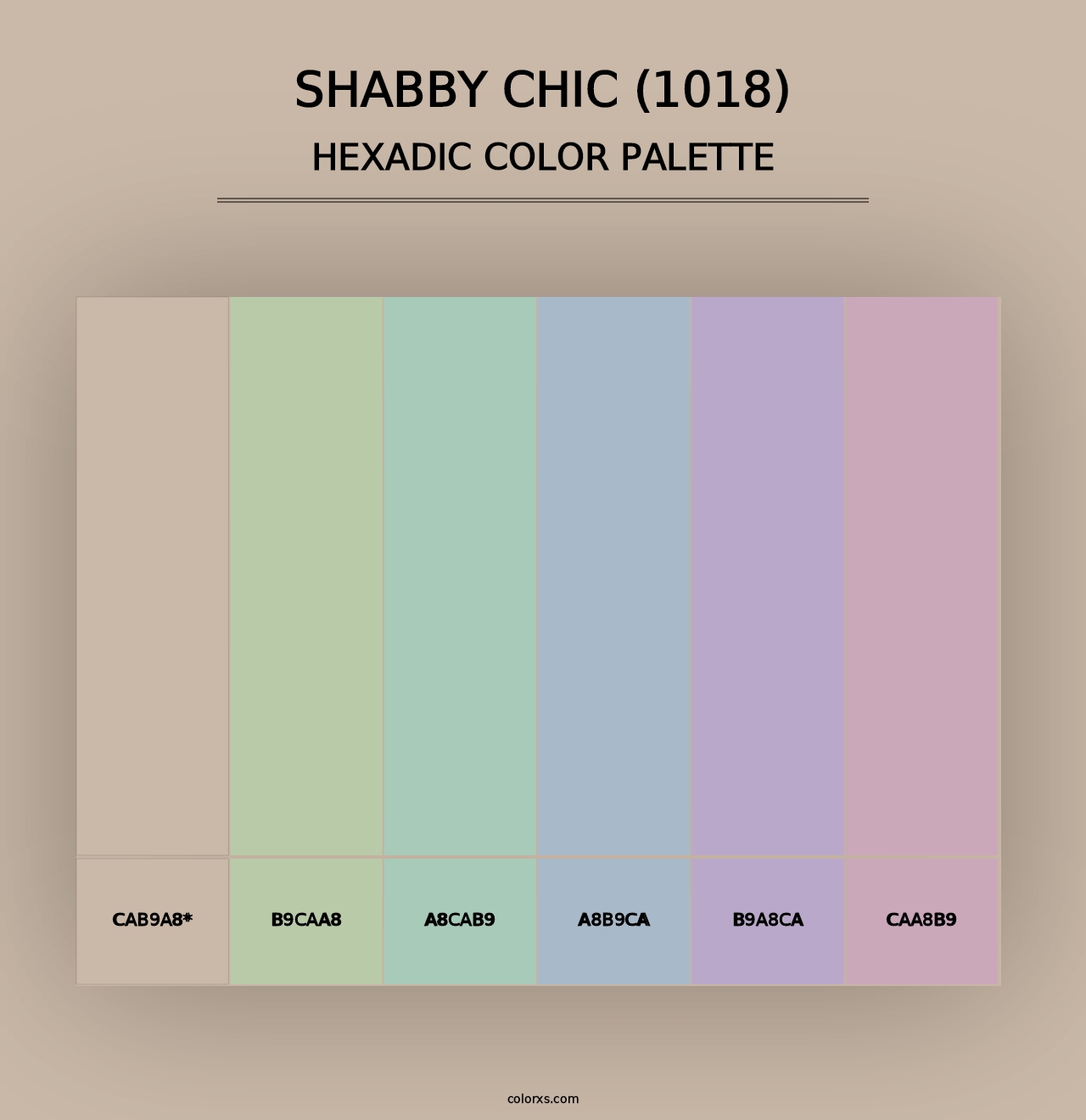 Shabby Chic (1018) - Hexadic Color Palette