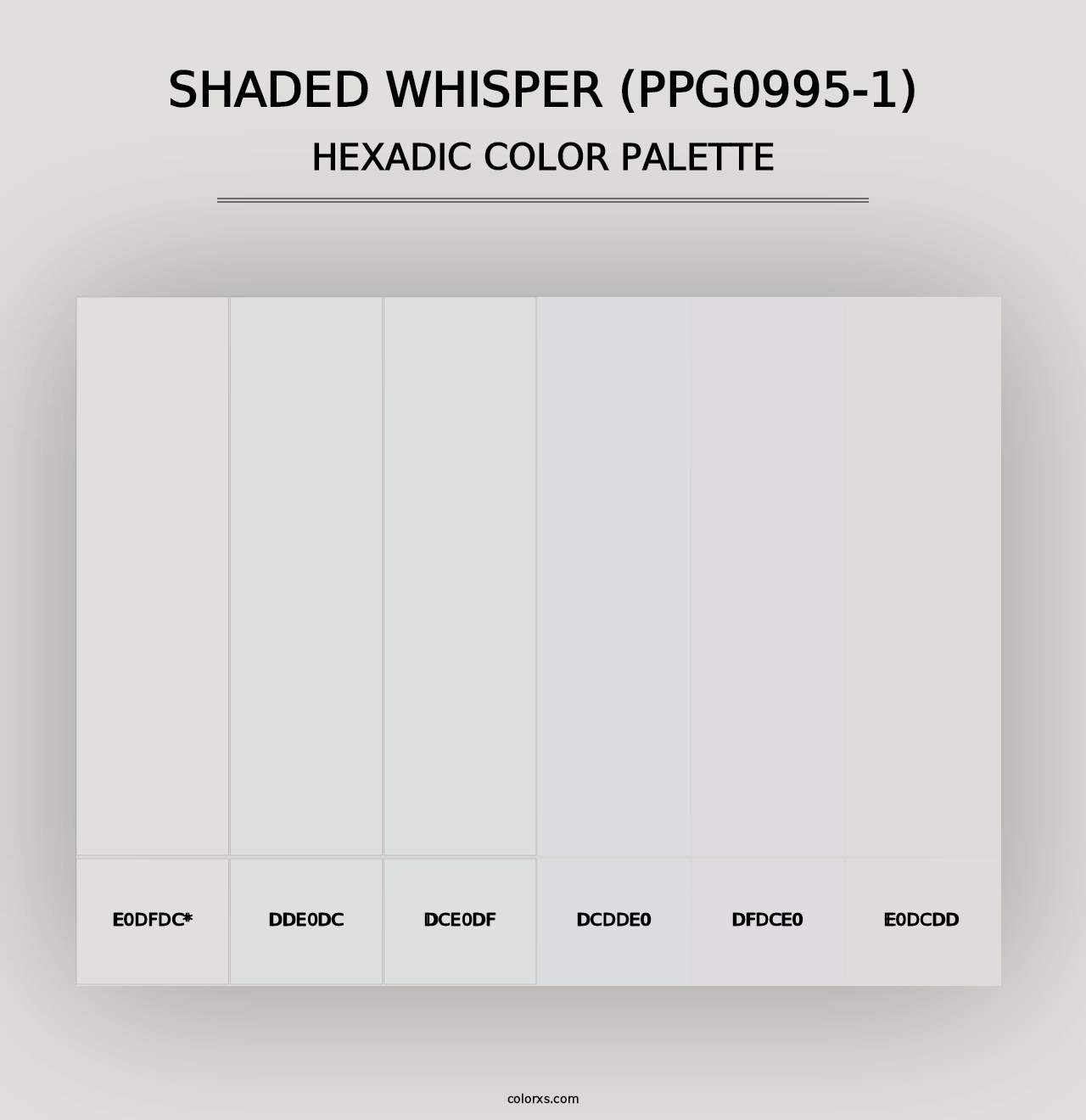 Shaded Whisper (PPG0995-1) - Hexadic Color Palette