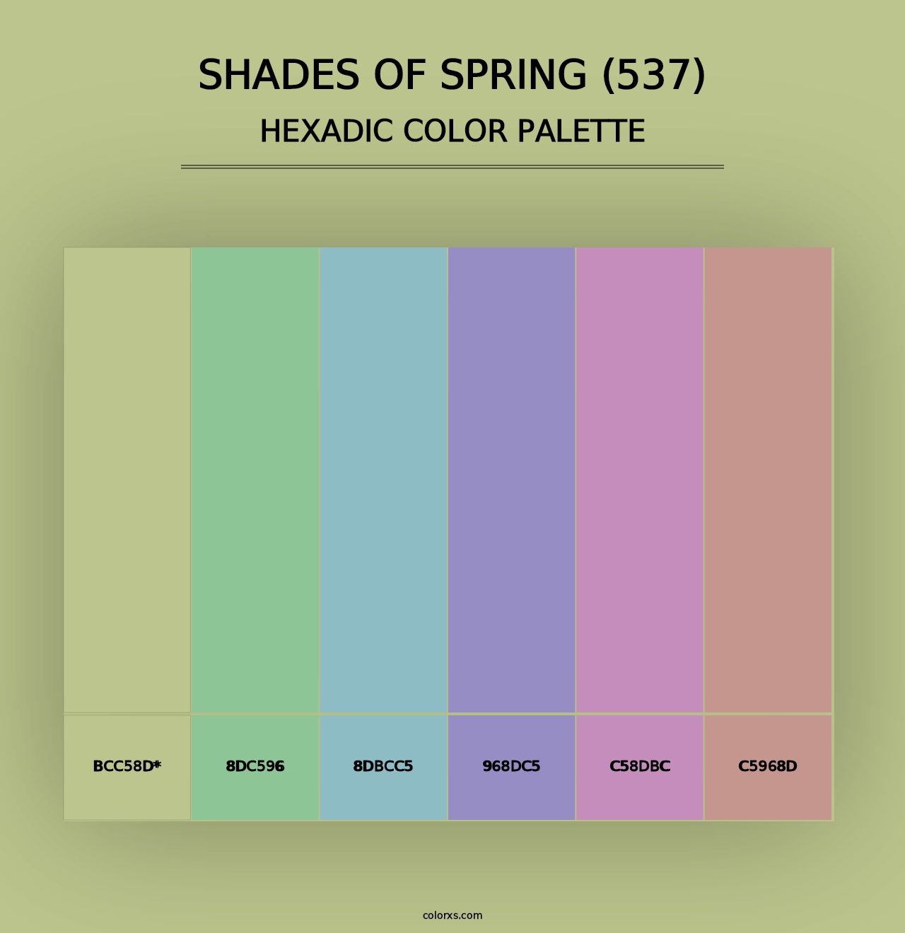 Shades of Spring (537) - Hexadic Color Palette