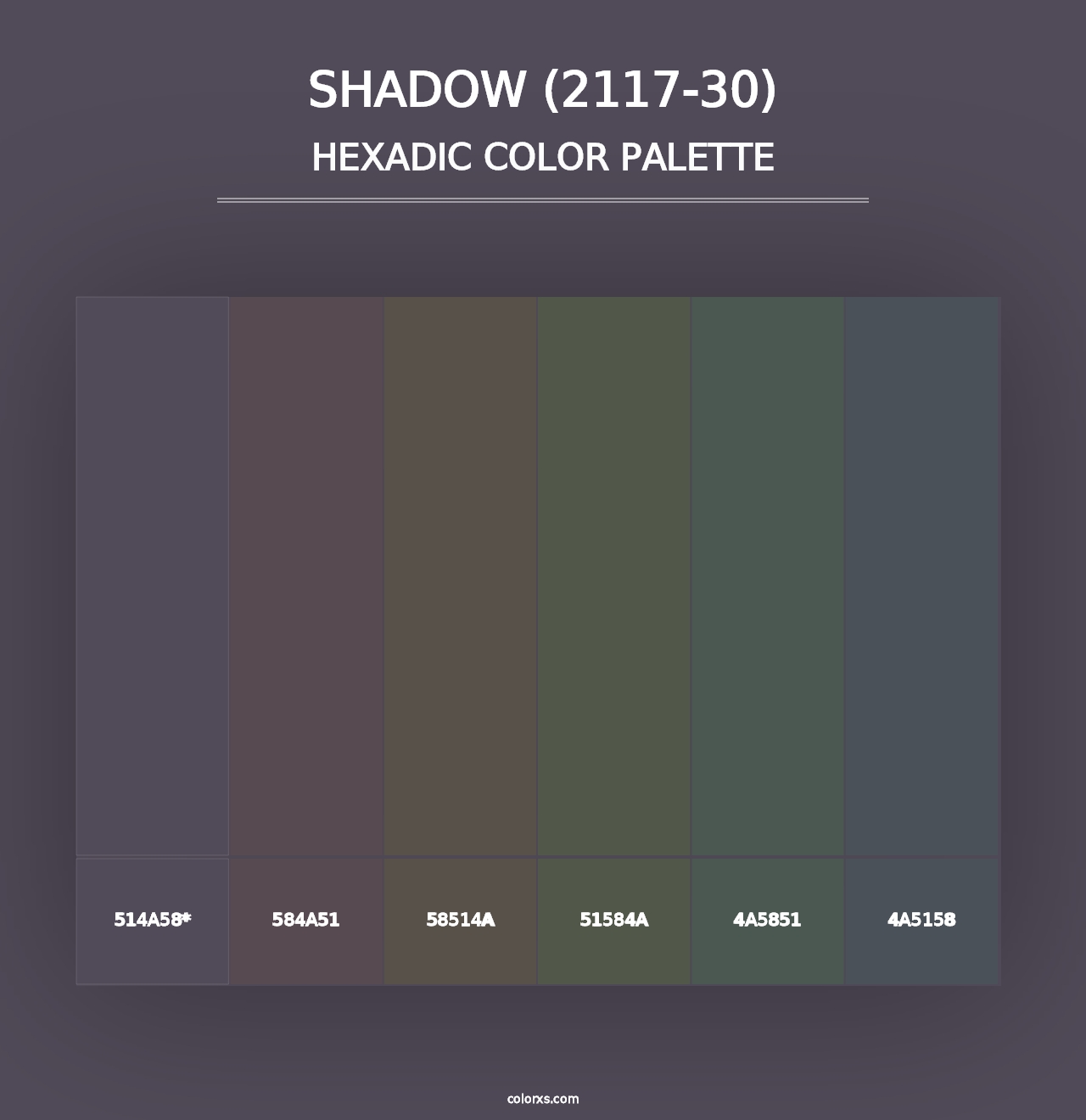 Shadow (2117-30) - Hexadic Color Palette