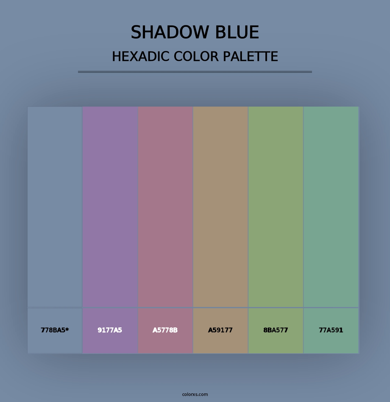 Shadow Blue - Hexadic Color Palette