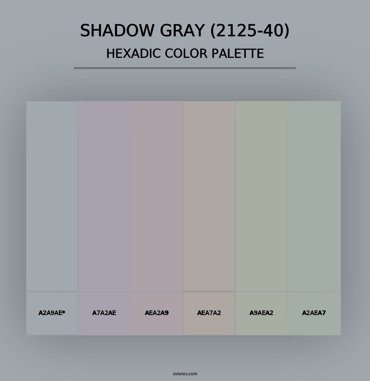 Shadow Gray (2125-40) - Hexadic Color Palette