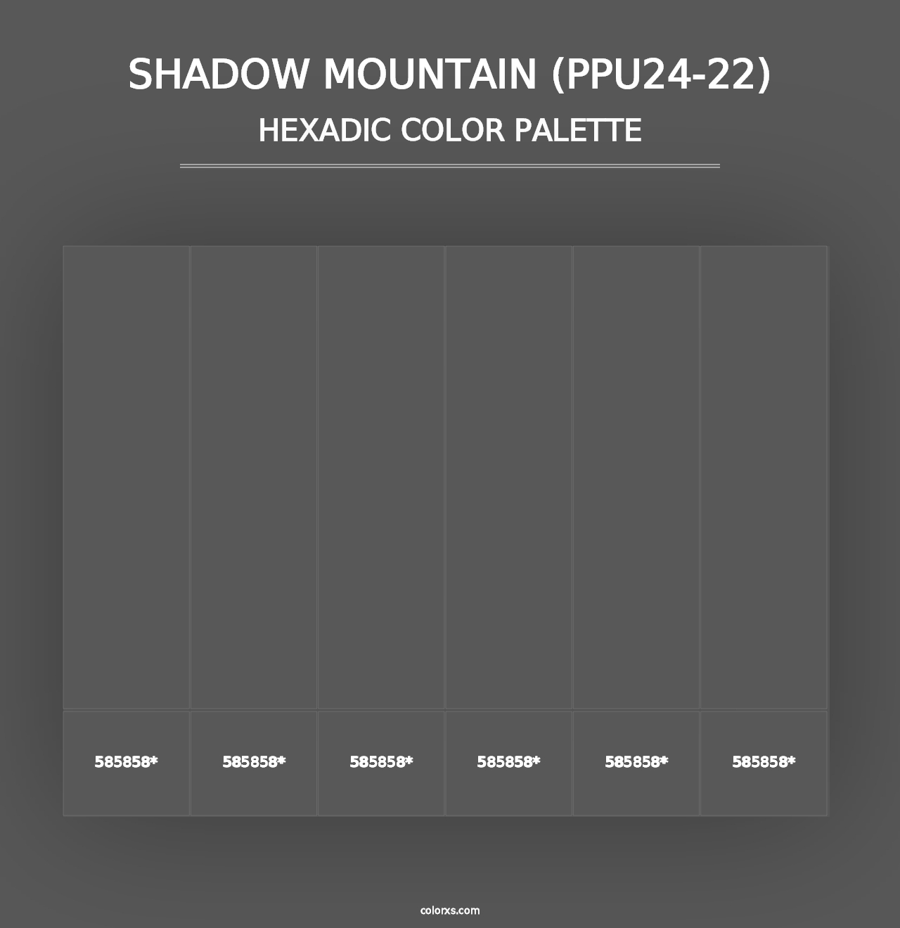 Shadow Mountain (PPU24-22) - Hexadic Color Palette