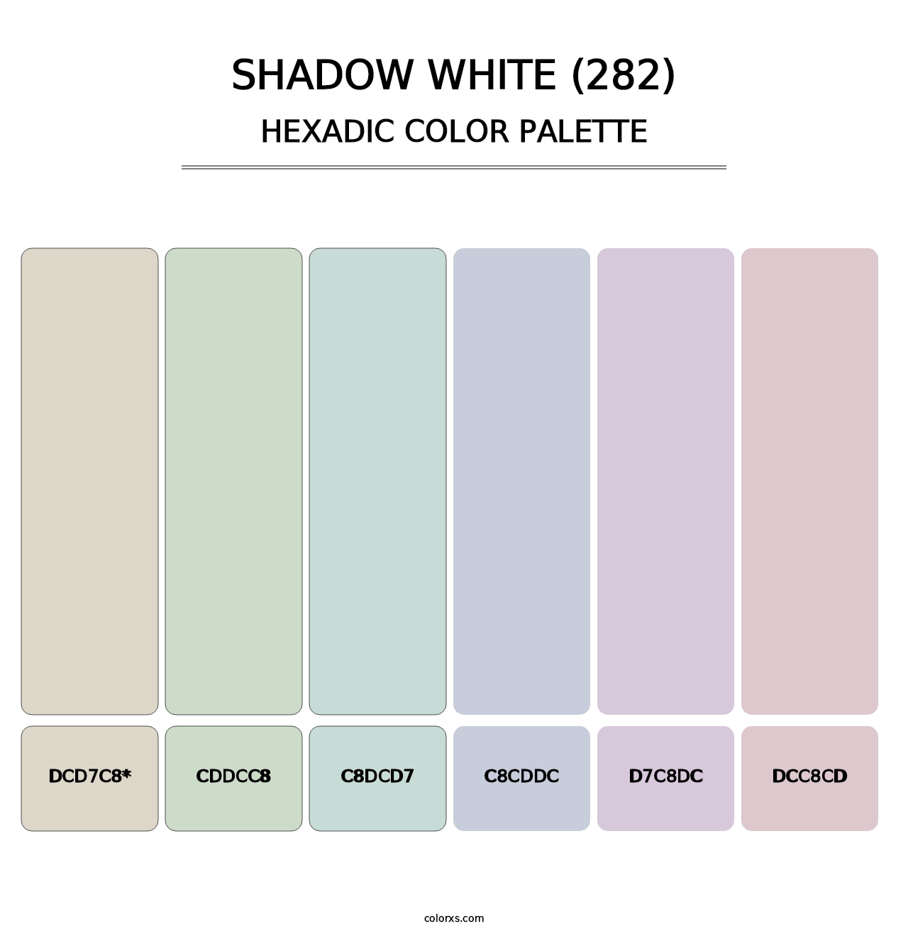 Shadow White (282) - Hexadic Color Palette