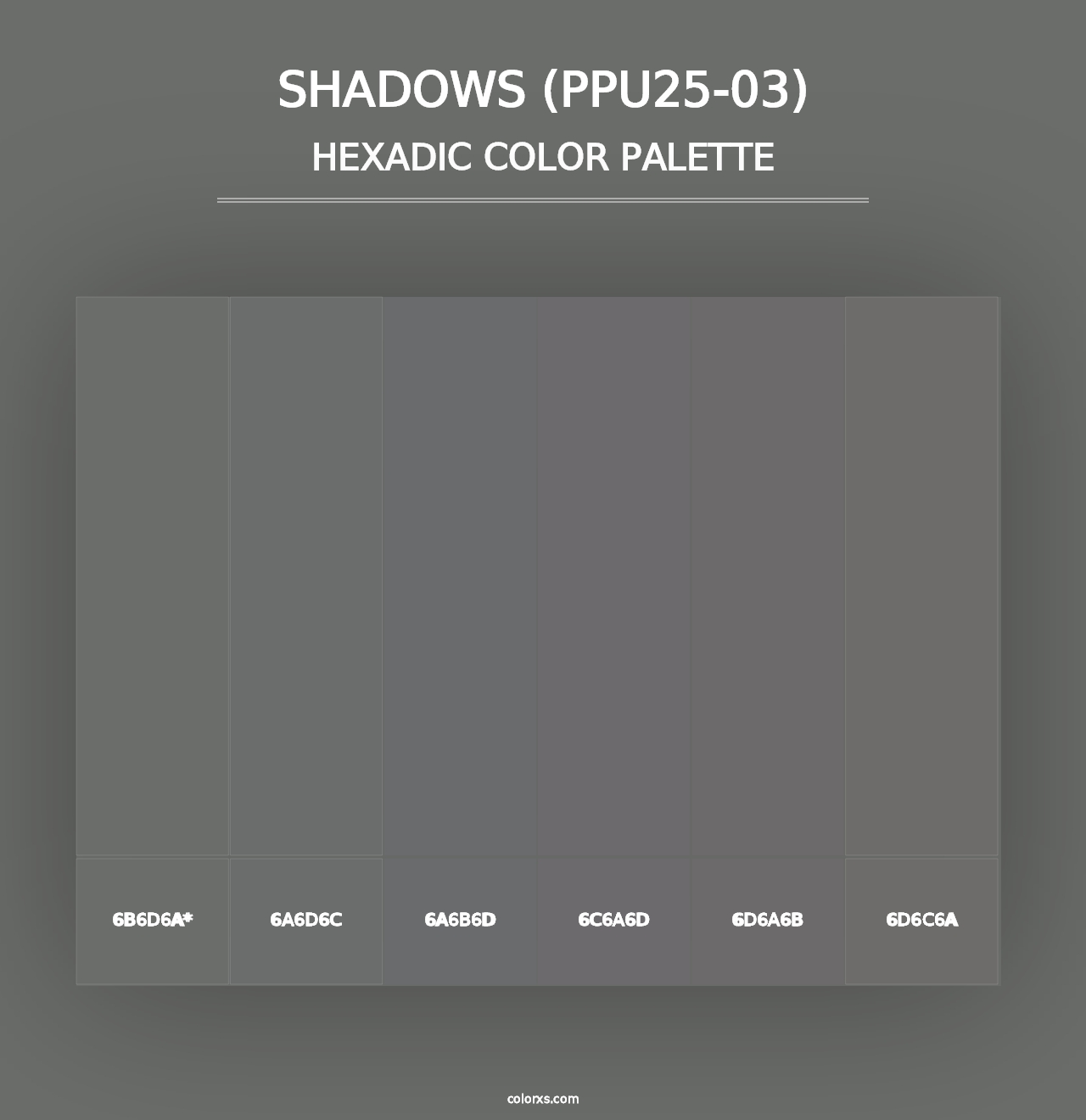 Shadows (PPU25-03) - Hexadic Color Palette