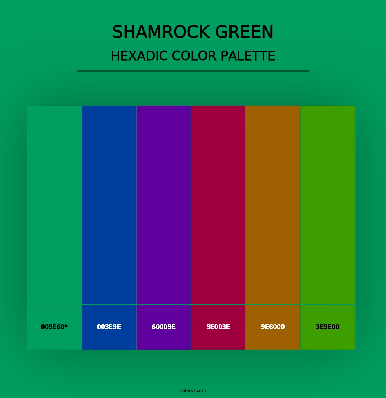 Shamrock Green - Hexadic Color Palette