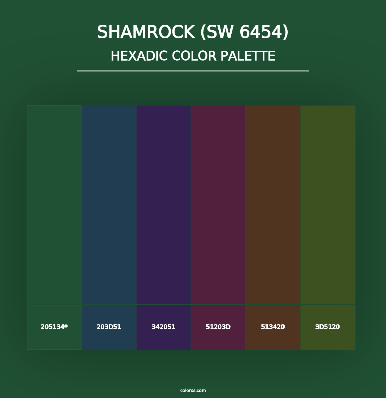 Shamrock (SW 6454) - Hexadic Color Palette