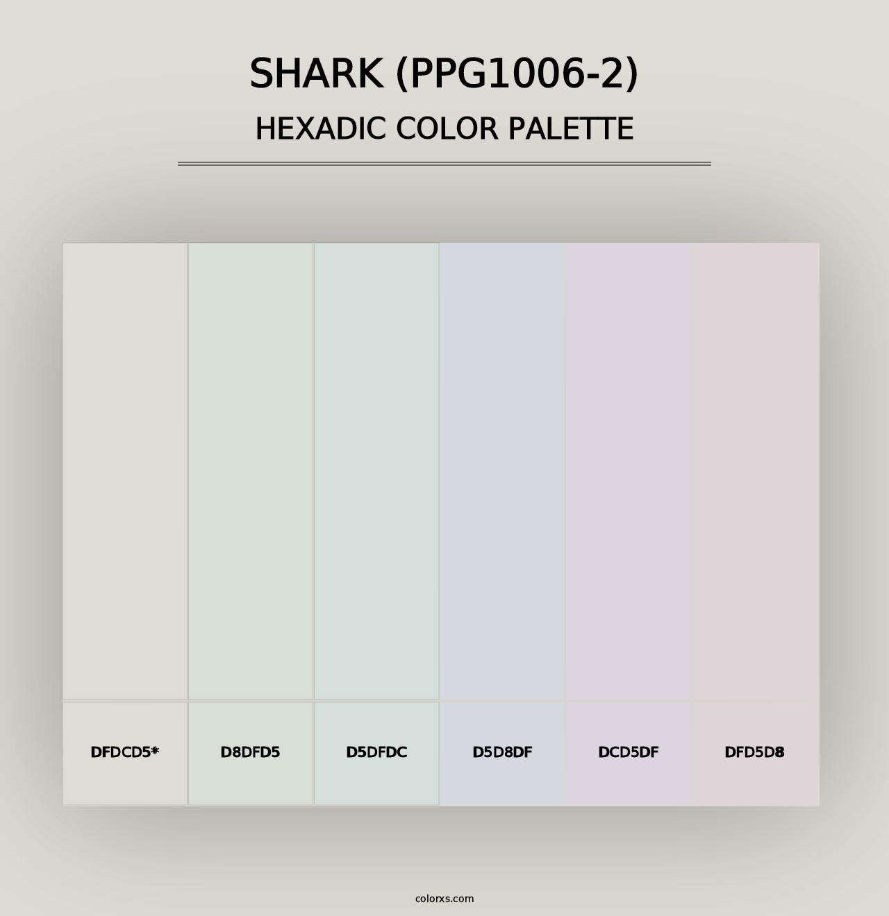 Shark (PPG1006-2) - Hexadic Color Palette