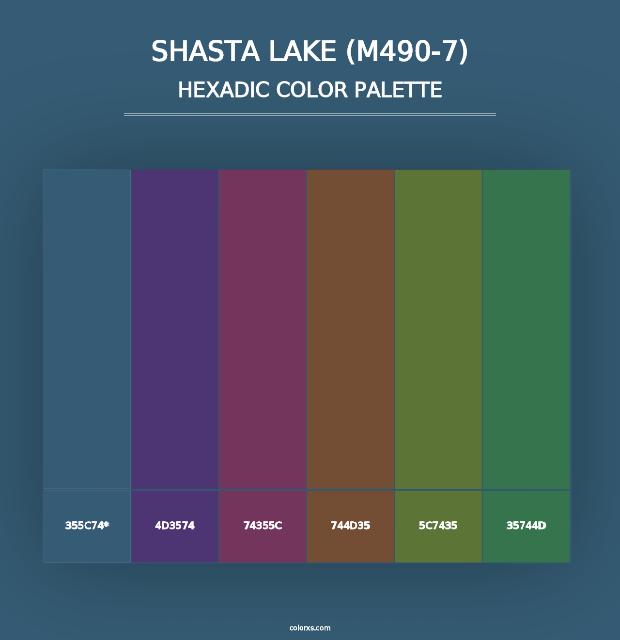 Shasta Lake (M490-7) - Hexadic Color Palette