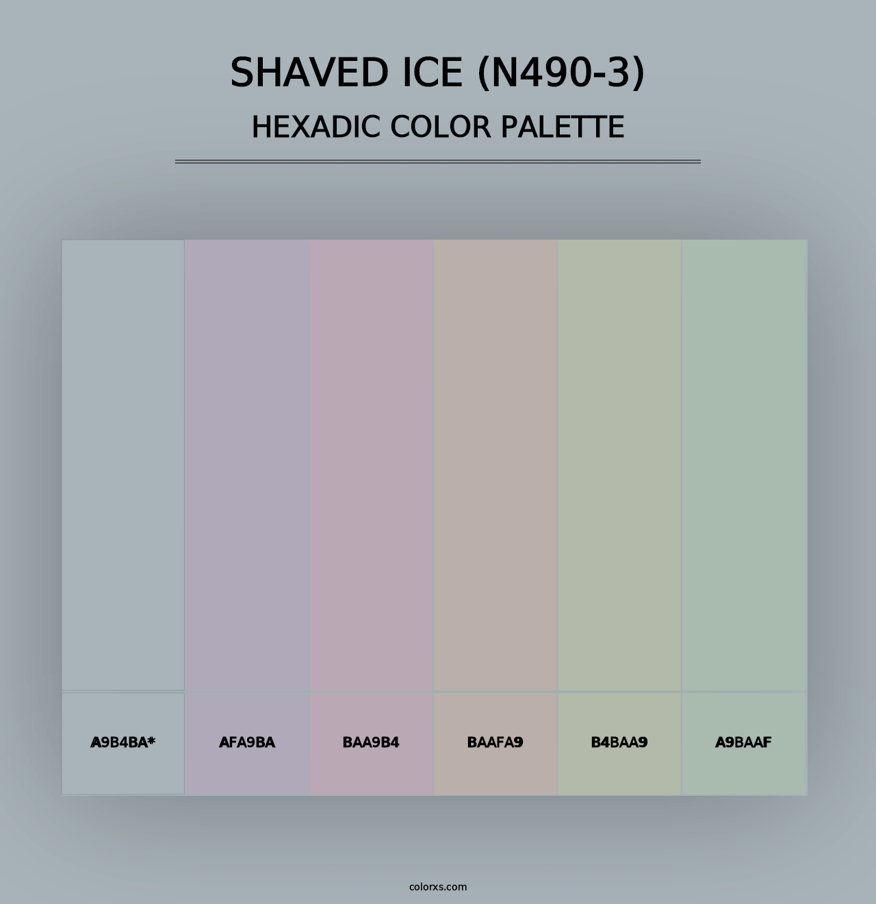 Shaved Ice (N490-3) - Hexadic Color Palette