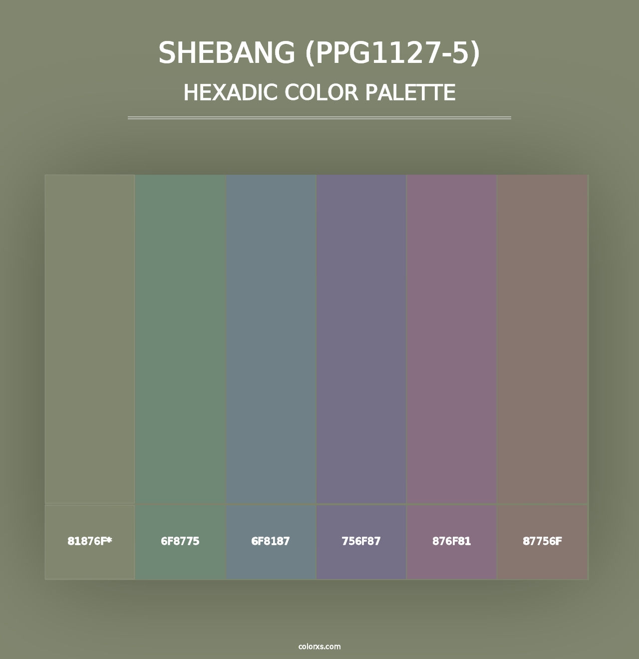 Shebang (PPG1127-5) - Hexadic Color Palette