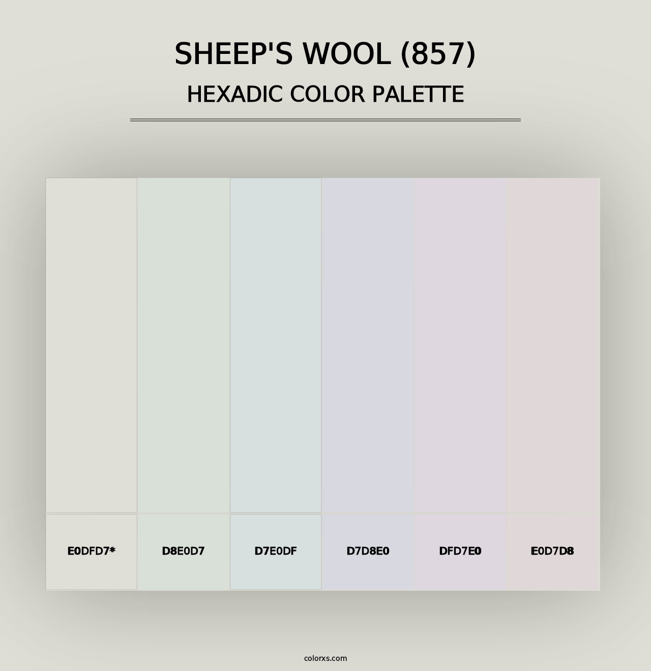 Sheep's Wool (857) - Hexadic Color Palette