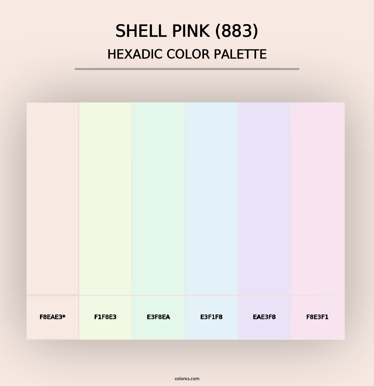 Shell Pink (883) - Hexadic Color Palette