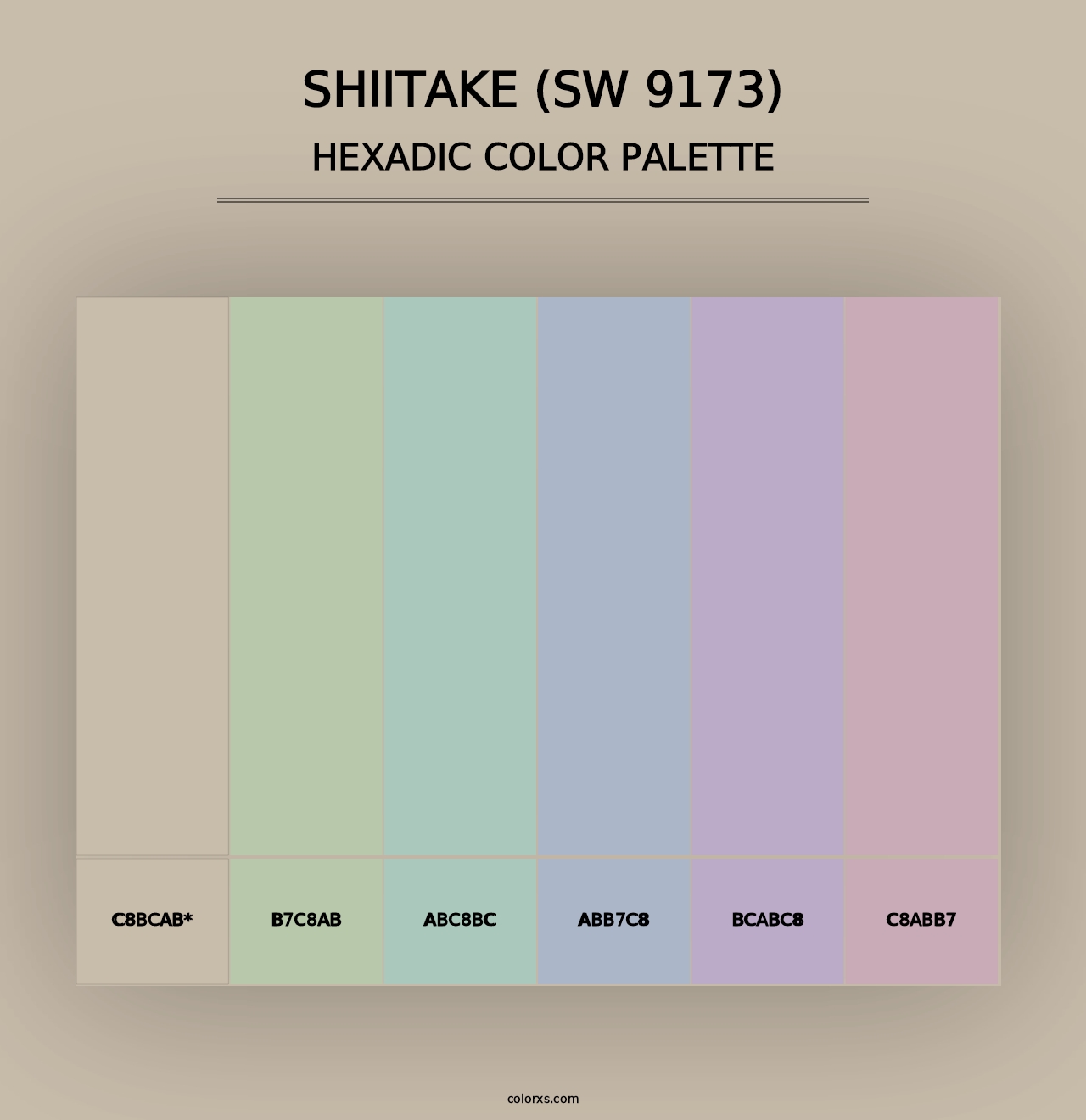 Shiitake (SW 9173) - Hexadic Color Palette