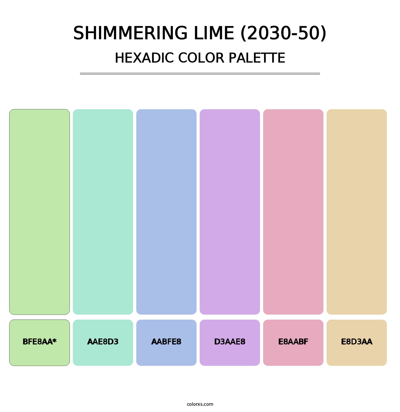 Shimmering Lime (2030-50) - Hexadic Color Palette