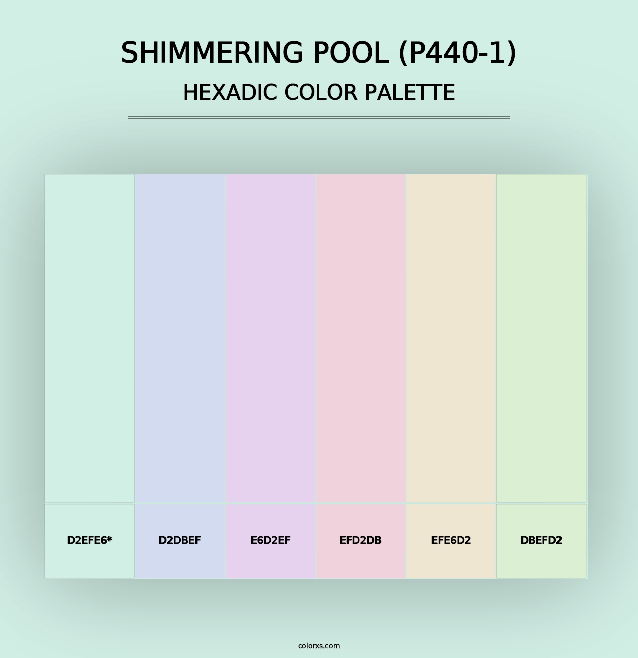 Shimmering Pool (P440-1) - Hexadic Color Palette