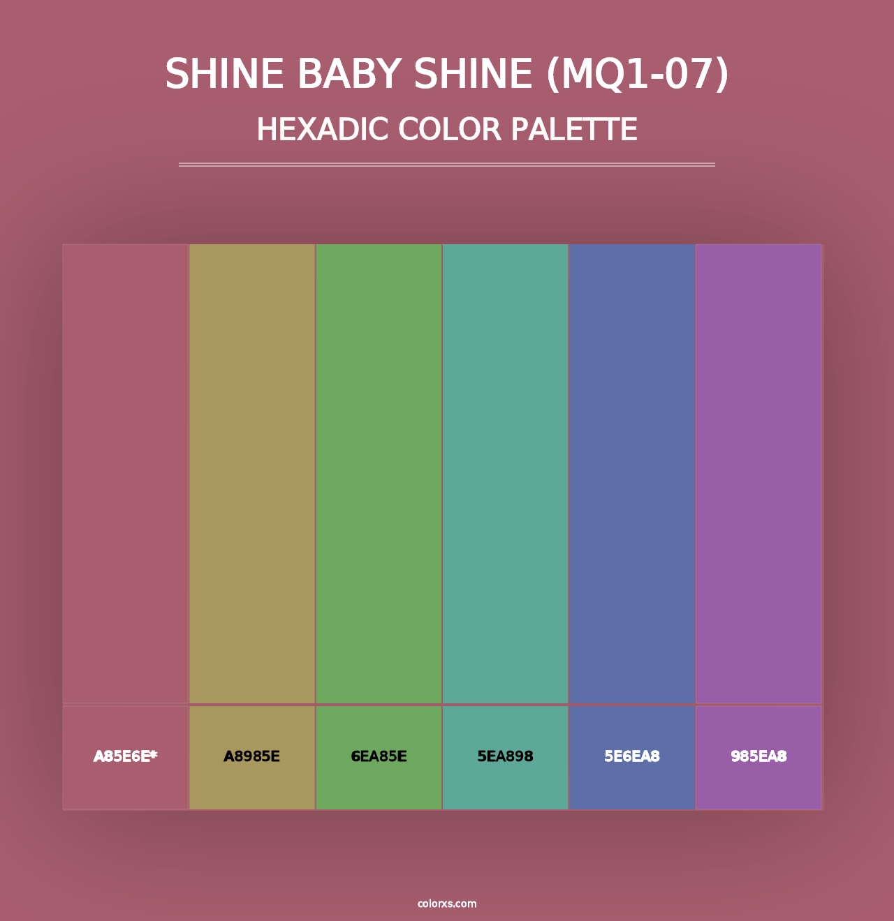 Shine Baby Shine (MQ1-07) - Hexadic Color Palette