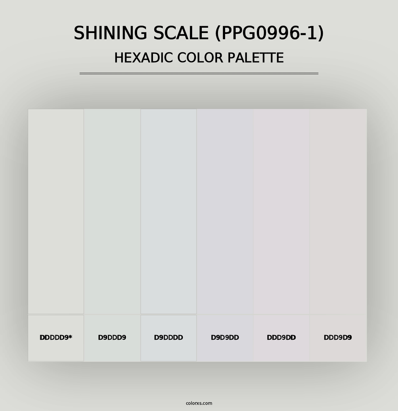 Shining Scale (PPG0996-1) - Hexadic Color Palette