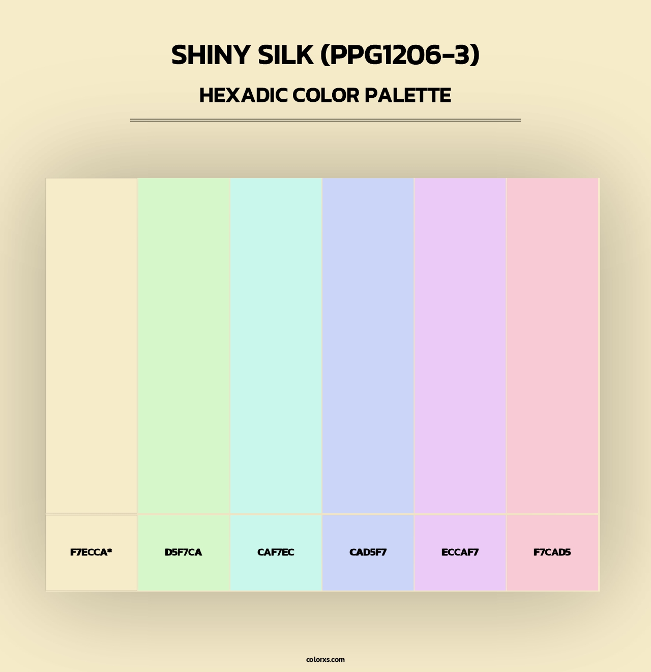 Shiny Silk (PPG1206-3) - Hexadic Color Palette