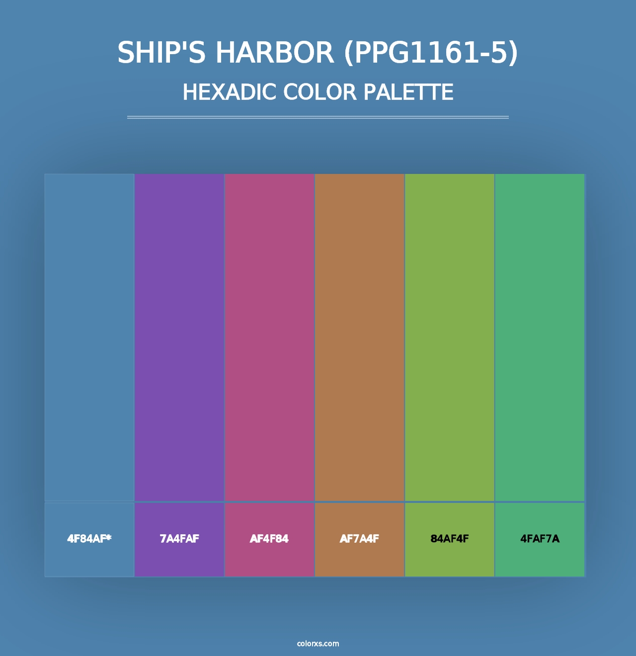 Ship's Harbor (PPG1161-5) - Hexadic Color Palette