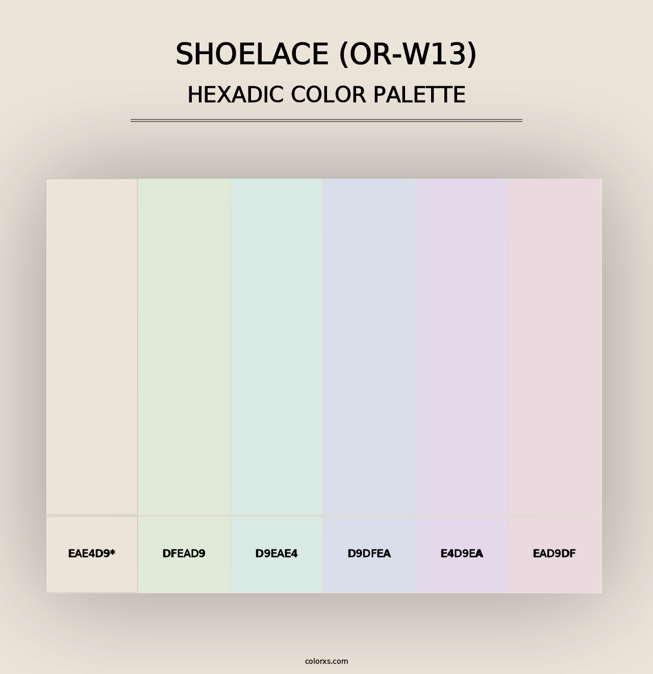 Shoelace (OR-W13) - Hexadic Color Palette