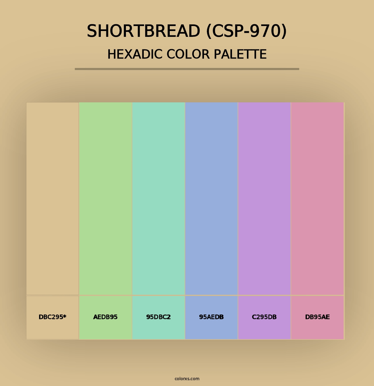 Shortbread (CSP-970) - Hexadic Color Palette