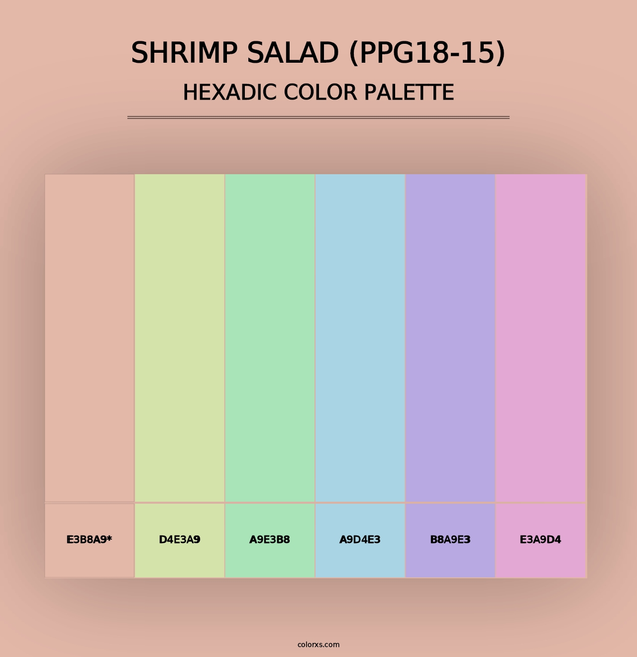 Shrimp Salad (PPG18-15) - Hexadic Color Palette