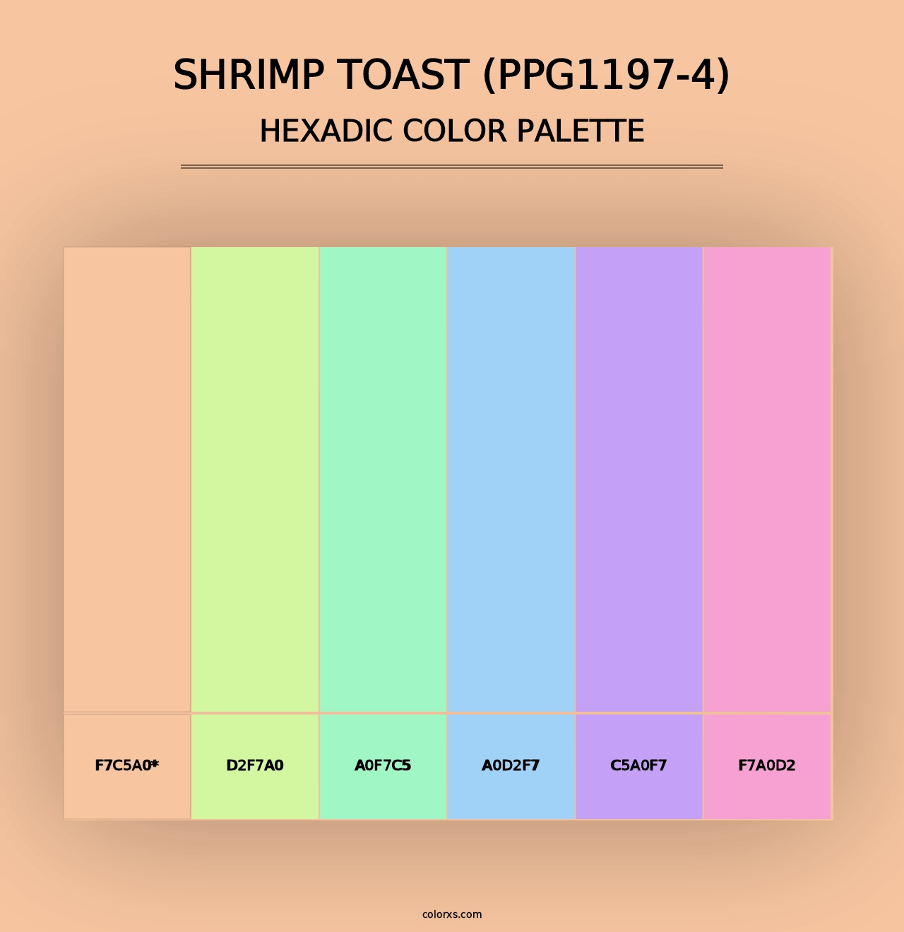 Shrimp Toast (PPG1197-4) - Hexadic Color Palette