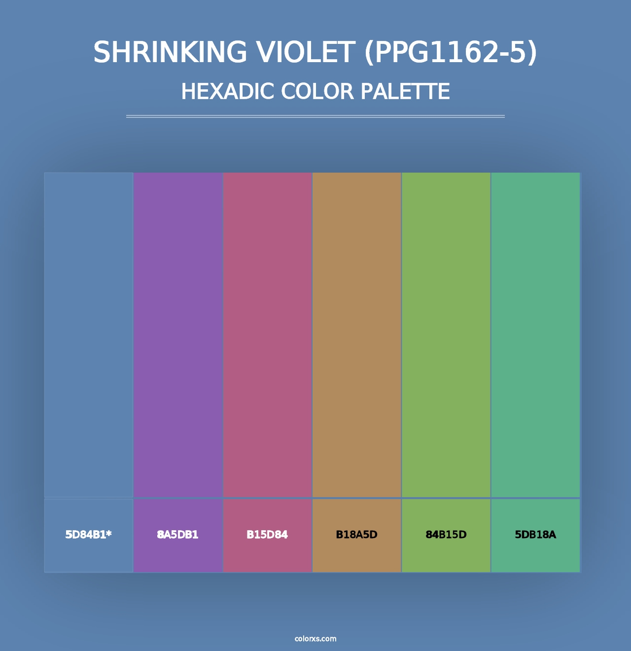 Shrinking Violet (PPG1162-5) - Hexadic Color Palette