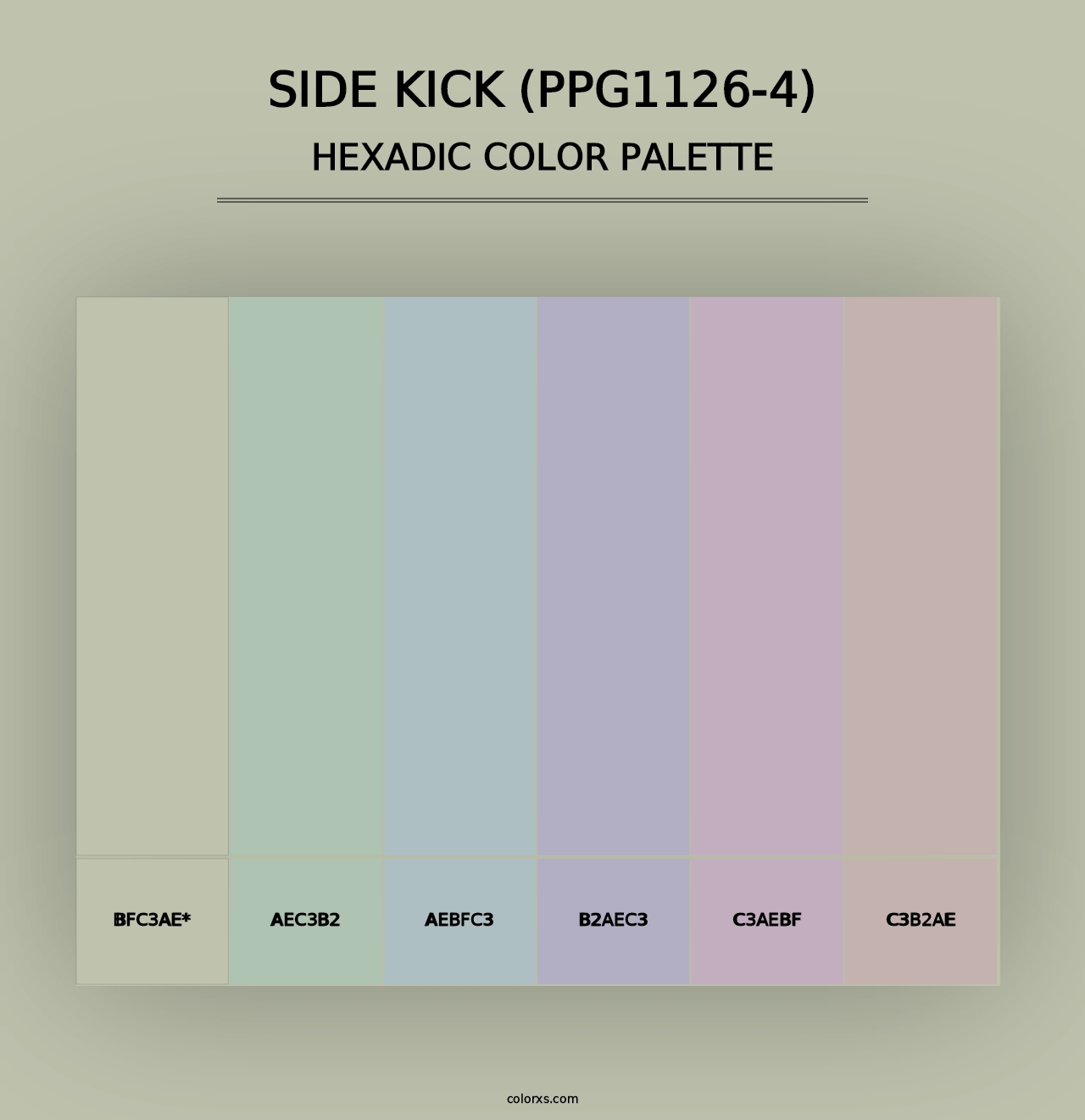 Side Kick (PPG1126-4) - Hexadic Color Palette