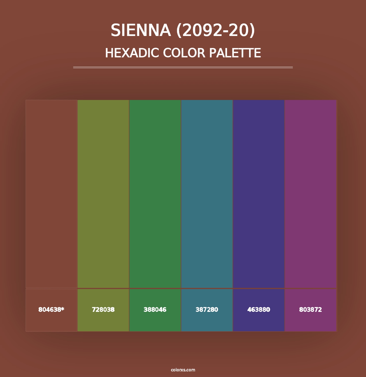 Sienna (2092-20) - Hexadic Color Palette