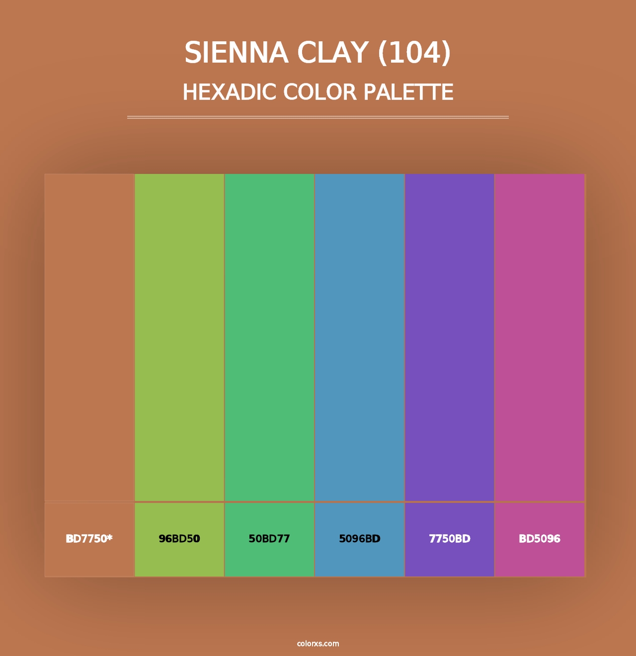 Sienna Clay (104) - Hexadic Color Palette